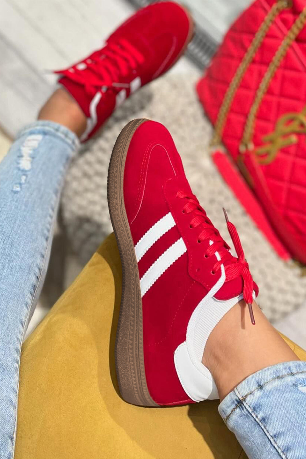 Harper Lace Up Flat Shoes