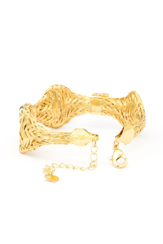 Statement Necklace Set 4 PC CZ Brass Stylish Layered Jewelry
