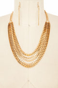 Statement Layered Chain Necklace Set – Trendy Stylish Jewelry Accessory