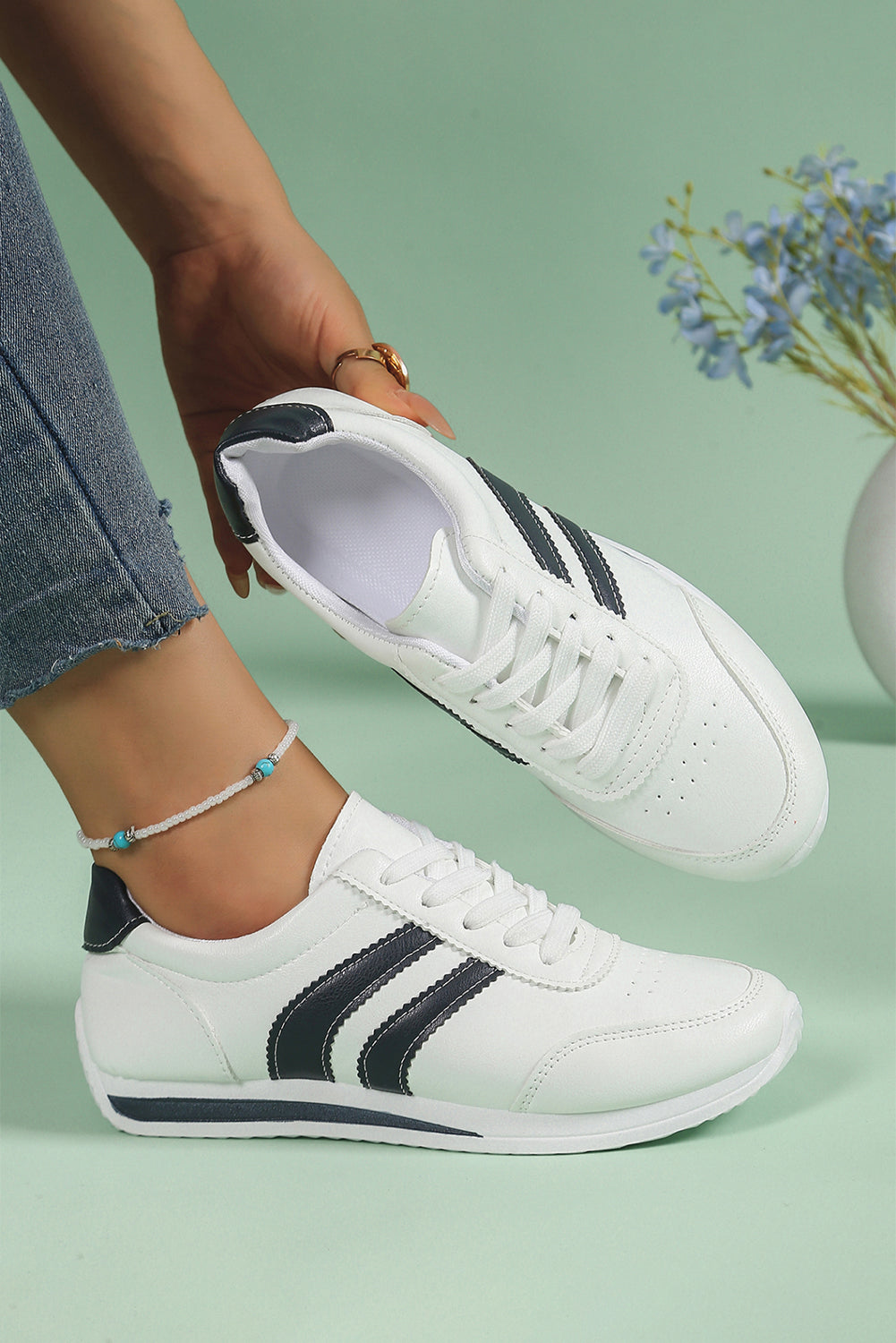 Isabella Lace Up Flat Shoes