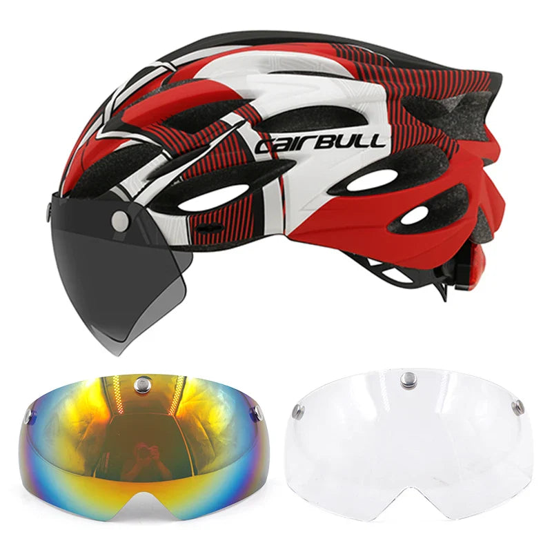 Visored Bike Helmet with LED Light
