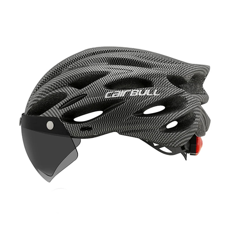 Visored Bike Helmet with LED Light