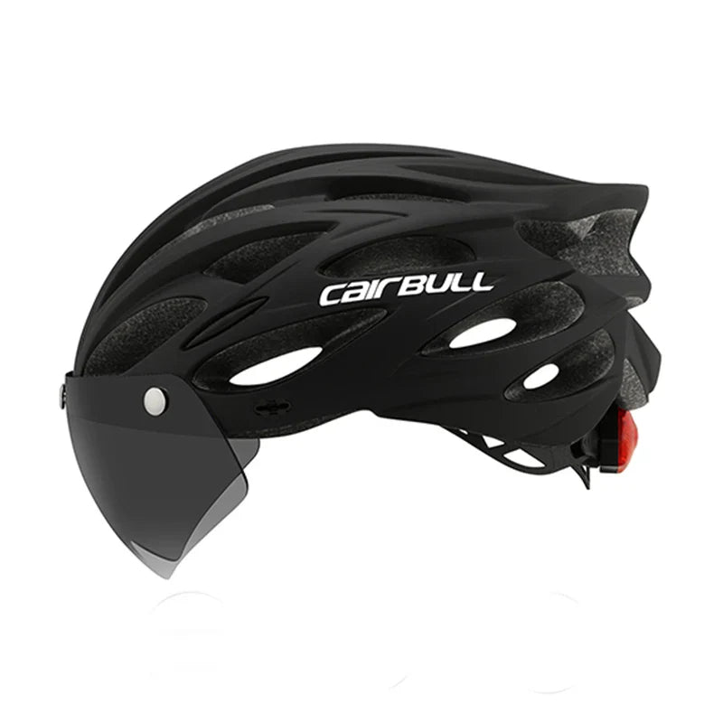 Visored Bike Helmet with LED Light