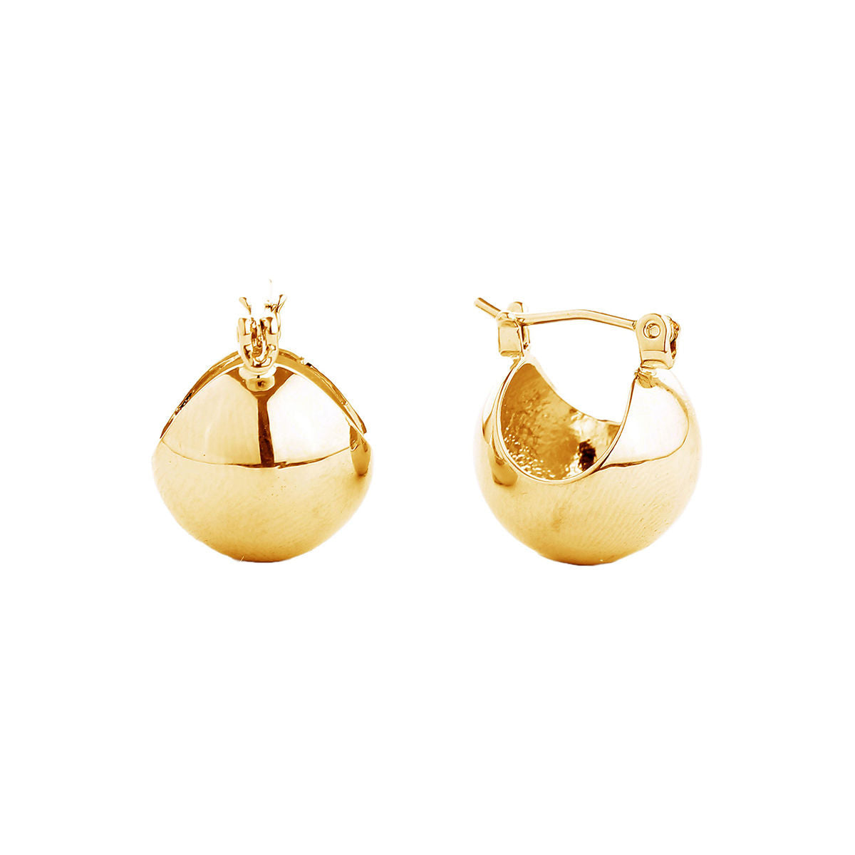 Mini Ball Hoop Earrings 14K Gold Stylish Women’s Jewelry
