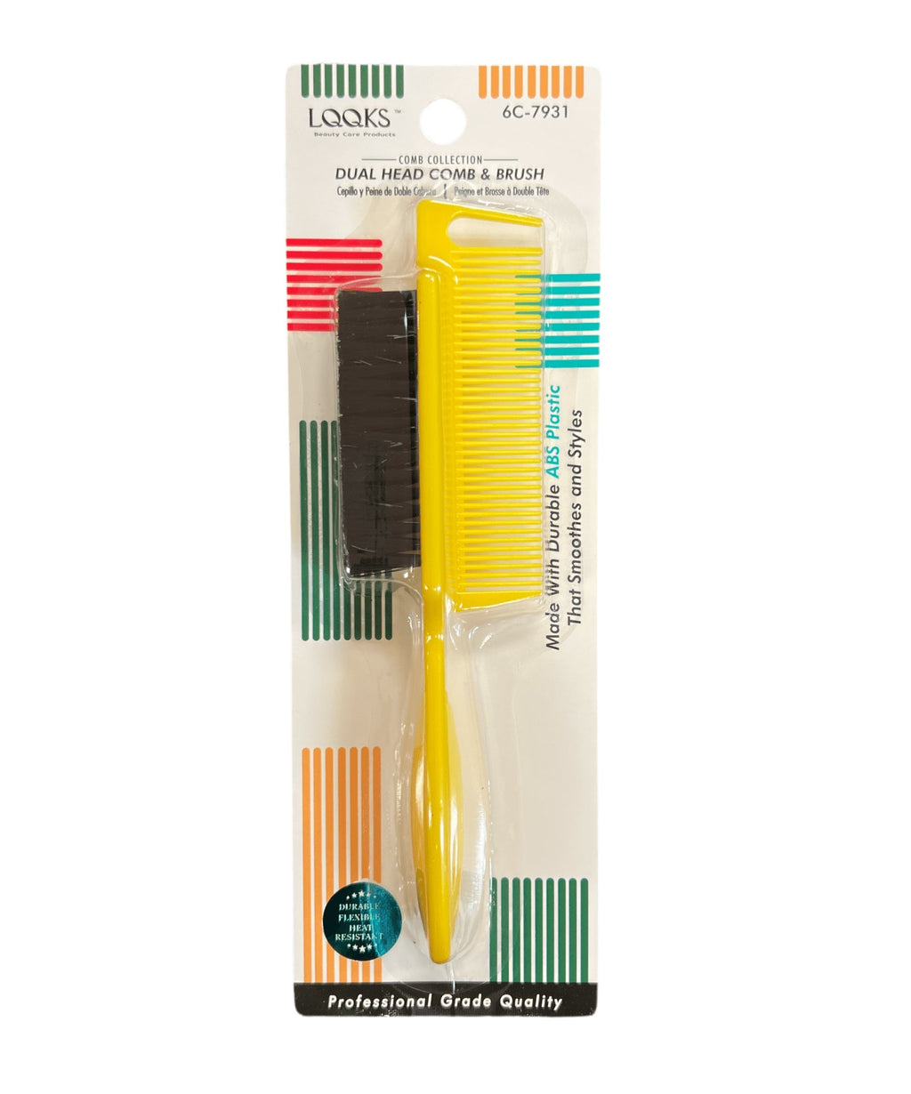 LQQKS DUAL HEAD COMB & BRUSH ABS 1PC