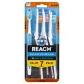 Reach Advanced Design Toothbrush angled Neck Multi-Level Bristles Handle Scraper count (Packaging and Color May Vary) 7pcs